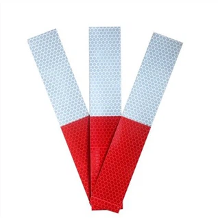 Cinta reflectante roja y blanca