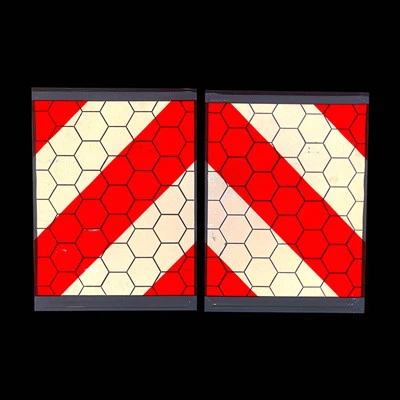Banderas de plataforma elevadora reflectantes rojas y blancas
