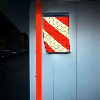 Banderas de advertencia reflectantes para elevadores traseros de camiones