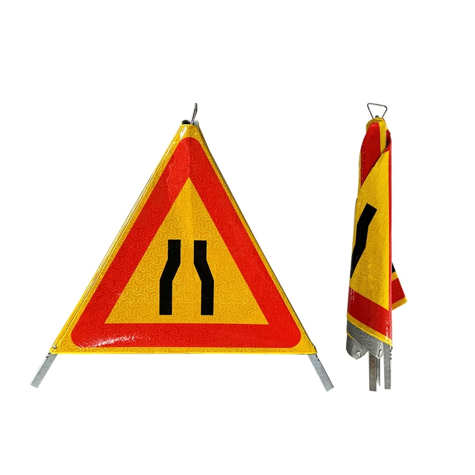 Señal de advertencia de trípode reflectante de 3 lados