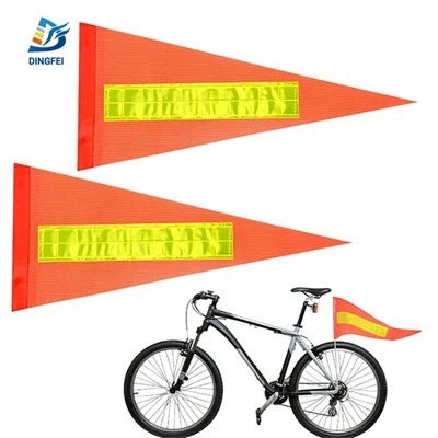 Bandera de seguridad para bicicletas con banda reflectante